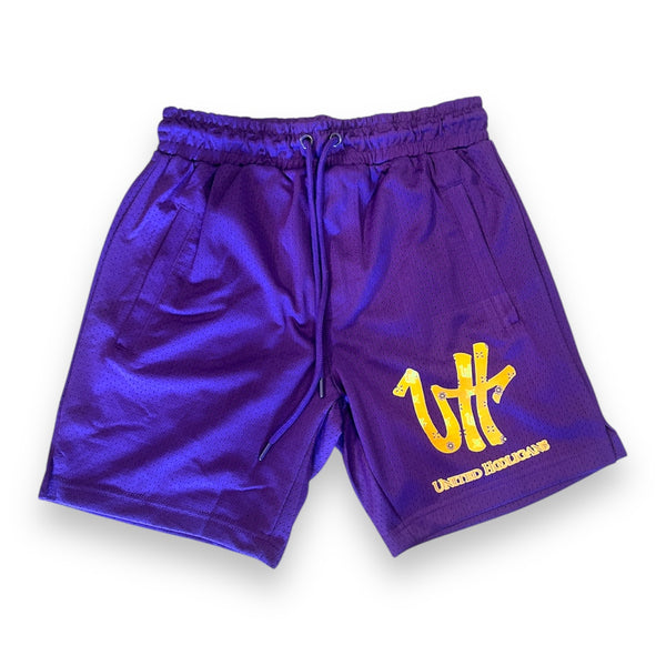 “Casual Riot” purple mesh shorts
