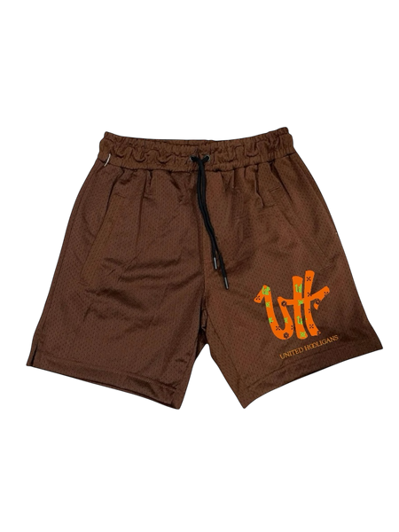 “Casual Riot” BROWN mesh shorts